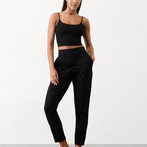 Athleta Black Ankle-Length Cropped Pants